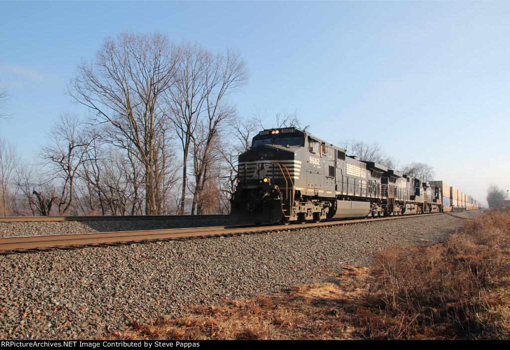 NS 9682 leads a train through MP116 at Cove PA